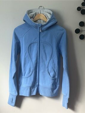 Women’s Lululemon 🍋 Blue Scuba Hoodie Stretch  / Cotton Blend / Full Zip NWOT